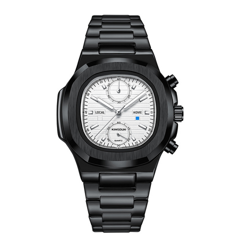 Carlophis K-918B Odyssey Chronograph Watch - Unisex & Porthole-Style