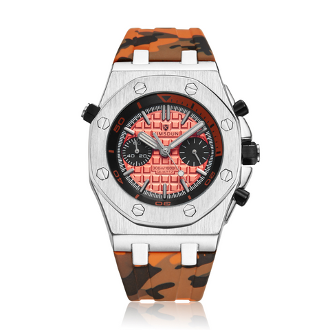 Carlophis K-1223B Chroma Men's Sport Watch - Bold Color & Camo Series