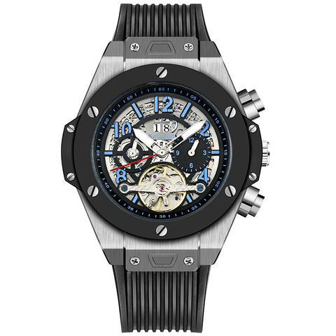 Carlophis K-718D Titan Men's Automatic Watch - 47mm & See-Through Case