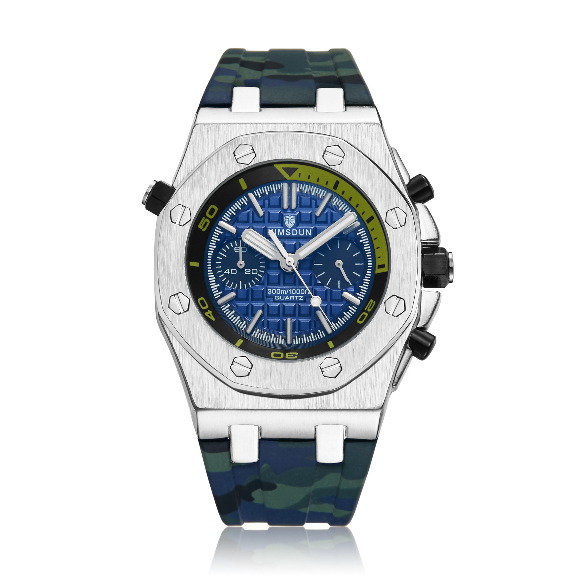 Carlophis K-1223B Chroma Men's Sport Watch - Bold Color & Camo Series
