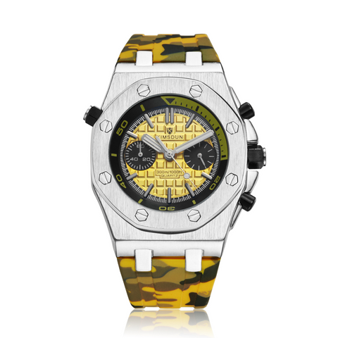 Carlophis K-1223B Chroma Men's Sport Watch - Bold Color & Camo Series