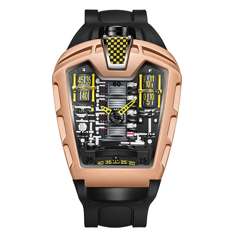 Carlophis K-724D Men's Luminous Quartz Watch - Engine-Style Dual Display