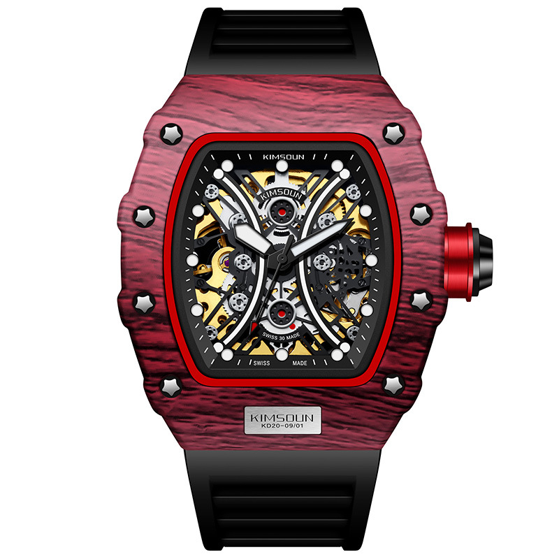 Carlophis K-2011A Men's Automatic Dual-Display Watch - Bull & Half-Moon