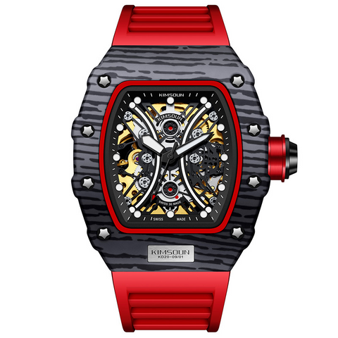 Carlophis K-2011A Men's Automatic Dual-Display Watch - Bull & Half-Moon